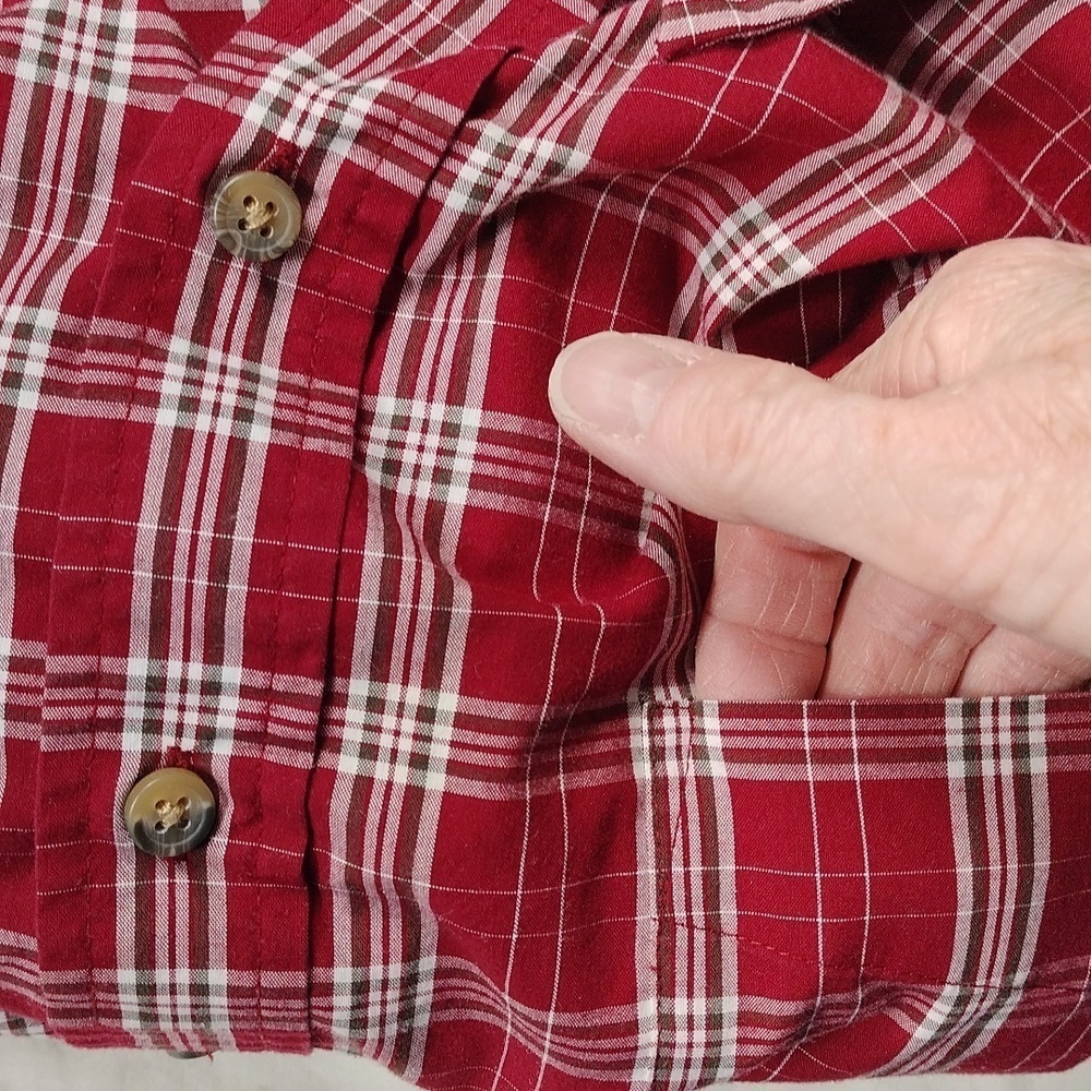Harbor Bay Red and White Casual Button Down Men's Shirt Size 5XLT - Picture 12 of 12